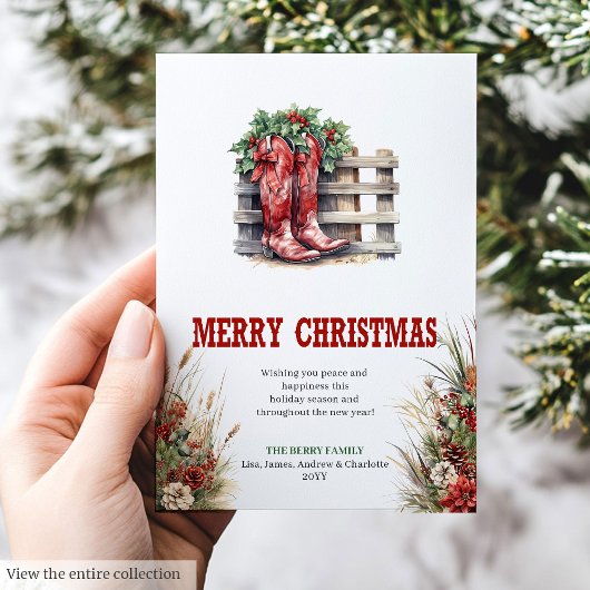 Yuletide Yeehaw cowboy Christmas greeting card シーズンカード
