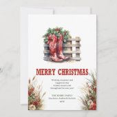 Yuletide Yeehaw cowboy Christmas greeting card シーズンカード (正面)