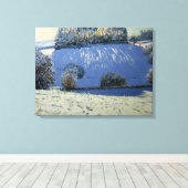 Yulgrave Derbyshireの近くの影のフィールド キャンバスプリント (インサイチュ (ウッドフロア))