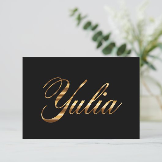 Yulia gold Design Lettering Karte (スタンド正面)