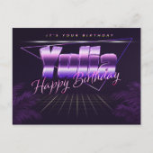 Yulia Name Vorname lila Postkarte Geburtstag ポストカード (正面)