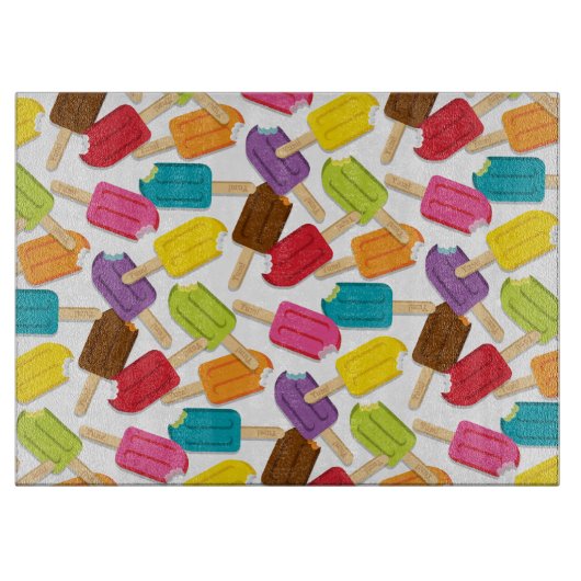 Yum! アイスキャンデーのまな板-白 カッティングボード (正面)