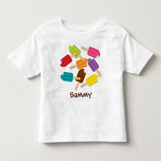 Yum! アイスキャンデーの幼児のティー(カスタマイズ可能な!) トドラーTシャツ (正面)