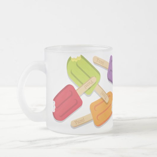 Yum! 曇らされたマグ フロストグラスマグカップ (左)