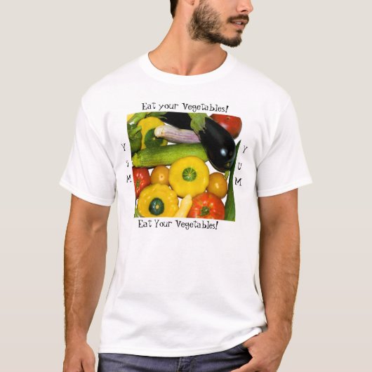 Yum Yumあなたの野菜を食べて下さい! Tシャツ (正面)