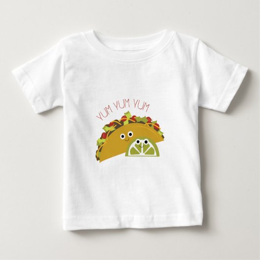 Yum Yumタコス ベビーTシャツ (正面)