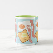 Yum Yum朝食のマグ ツートーンマグカップ (中央)