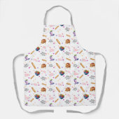 Yum Yum Morning Breakfast Pattern Apron エプロン (正面)