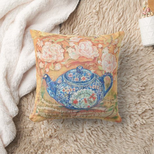 Yume Pot: Teatime Rhapsody Throw Pillow クッション (ブランケット)