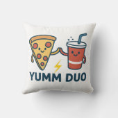 Yumm Duoピザとソーダかわいい漫画 クッション (裏面)