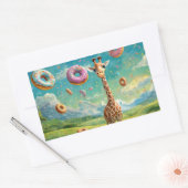 Yummy – 私はドーナツが大好き 長方形シール (封筒)