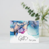 *~* Yummy AP29抽象芸術ターコイズティール（緑がかった色）。はっきりした金ゴールド (スタンド正面)