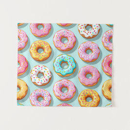 Yummy cream donuts blue タペストリー