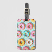 Yummy cream donuts blue ラゲッジタグ (正面縦)