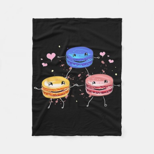 Yummy Cute Cheerleading Macaroon Gift  フリースブランケット (正面)