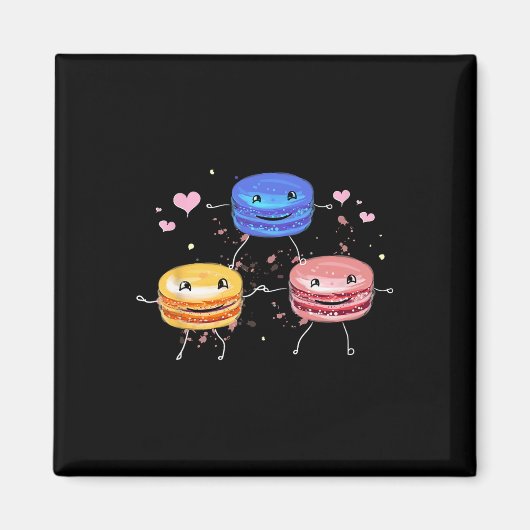 Yummy Cute Cheerleading Macaroon Gift  マグネット (正面)