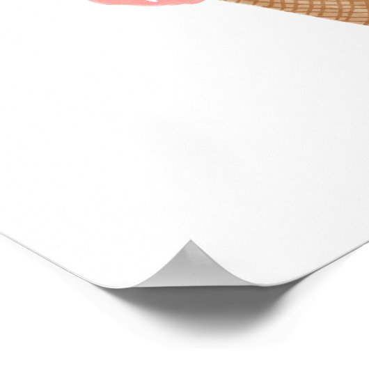 Yummy ice cream cone triple scoop ポスター (角)