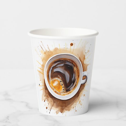 Yummy java coffee pour over beans cup o joe cafe 紙コップ (裏面)