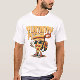 Yummy pizza slice tシャツ