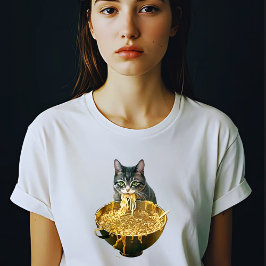 Yummy Ramen Cat - Pet Noodles Tシャツ