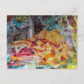 yummy sandwich and chips junk journal Collage ポストカード (正面)
