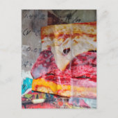 yummy sandwich junk journal Mixed Media Collage ポストカード (正面)