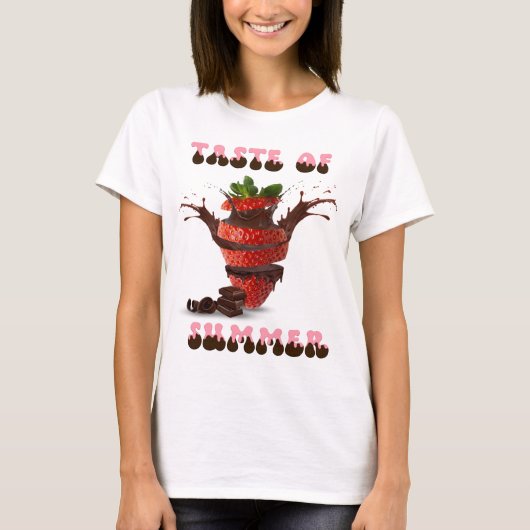 Yummy Strawberry and Chocolate Tシャツ (正面)