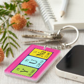 Yuna定期テーブル名キーリング キーホルダー (正面右)