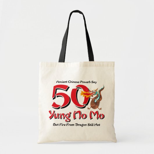 Yung Moの第50誕生日無し トートバッグ (正面)
