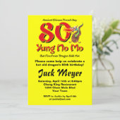 Yung Moの第80誕生日無し 招待状 (スタンド正面)