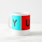 YUP要素の周期表 コーヒーマグカップ (正面左)