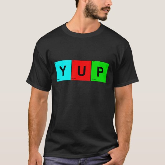 YUP要素の周期表 Tシャツ (正面)