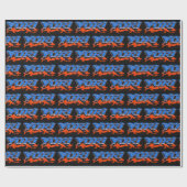 Yuri Vorname Name Graffiti blue orange ラッピングペーパー (フラット)