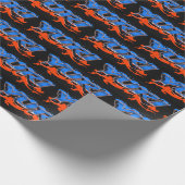 Yuri Vorname Name Graffiti blue orange ラッピングペーパー (角)