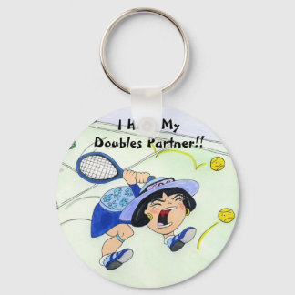 Yuriko keychain – 私は私のダブルスのパートナーを憎む キーホルダー
