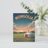 Yurt in Mongolia Travel ポストカード (スタンド正面)