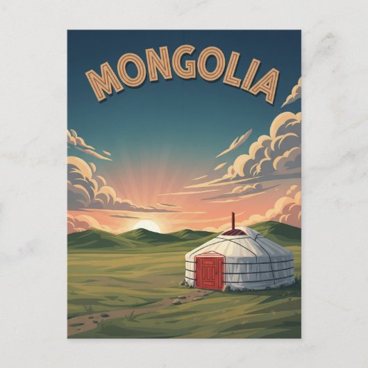 Yurt in Mongolia Travel ポストカード (正面)