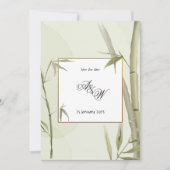 YUUPバンブー結婚式招待状の緑をテーマ セーブザデート (正面)