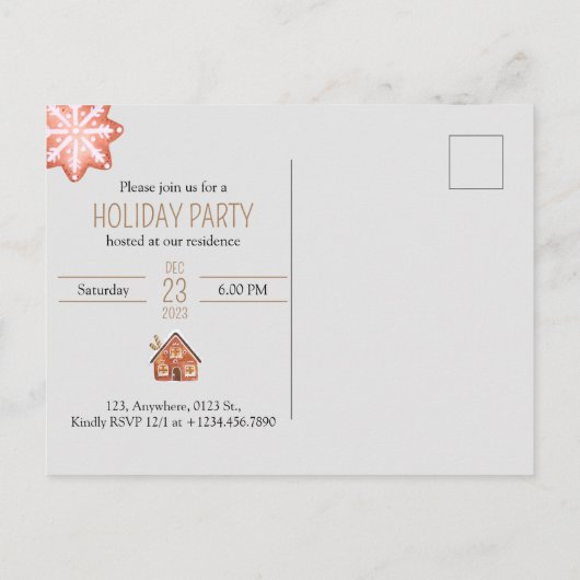 YUUP甘い小さなクリスマスカード 案内ポストカード (裏面)