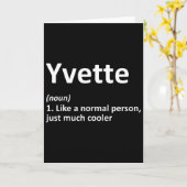 Yvette定義名パーソナライズされたのおもしろい誕生日 カード (黄色い花)