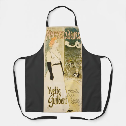 Yvette Guilbert by Theophile Steinlen エプロン (正面)