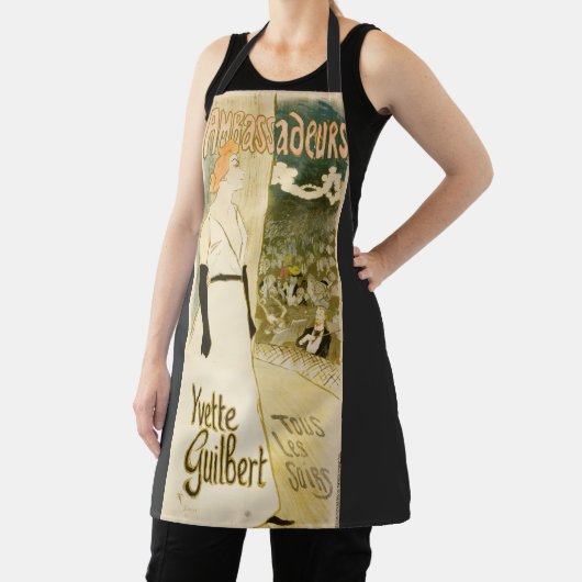 Yvette Guilbert by Theophile Steinlen エプロン (インサイチュ)