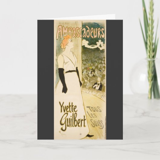 Yvette Guilbert by Theophile Steinlen カード (正面)