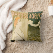 Yvette Guilbert by Theophile Steinlen クッション (ブランケット)