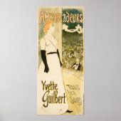 Yvette Guilbert by Theophile Steinlen ポスター (正面)