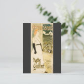 Yvette Guilbert by Theophile Steinlen ポストカード (スタンド正面)
