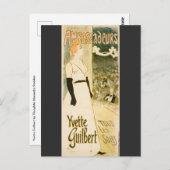 Yvette Guilbert by Theophile Steinlen ポストカード (正面/裏面)