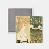 Yvette Guilbert by Theophile Steinlen マグネット (正面/裏面)