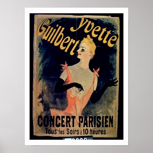 Yvette Guilbert Parisian Concertのポスター ポスター (正面)