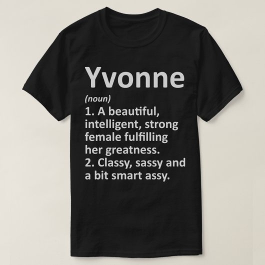 YVONNE定義名パーソナライズされたクリスおもしろいマ Tシャツ (デザイン正面)
